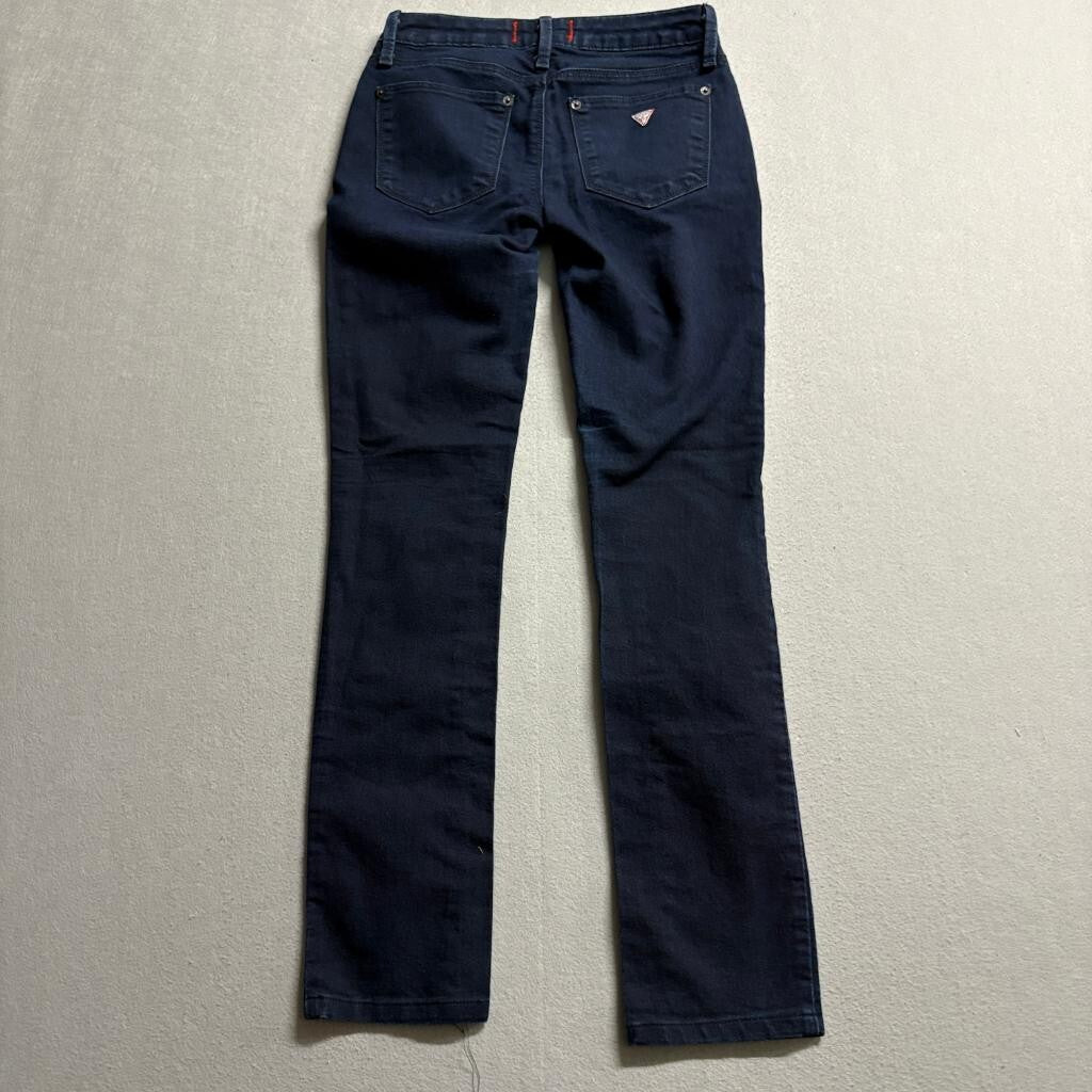 Guess Sienna Curvy Fit Jeans Womens 25 Dark Wash Medium Rise Skinny Denim