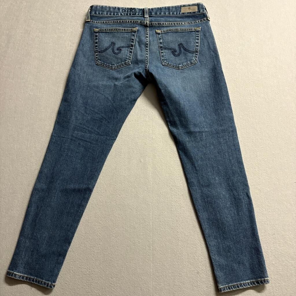 AG Adriano Goldschmied Theory Luxe Nikki Crop Jeans Womens 27 Blue Denim