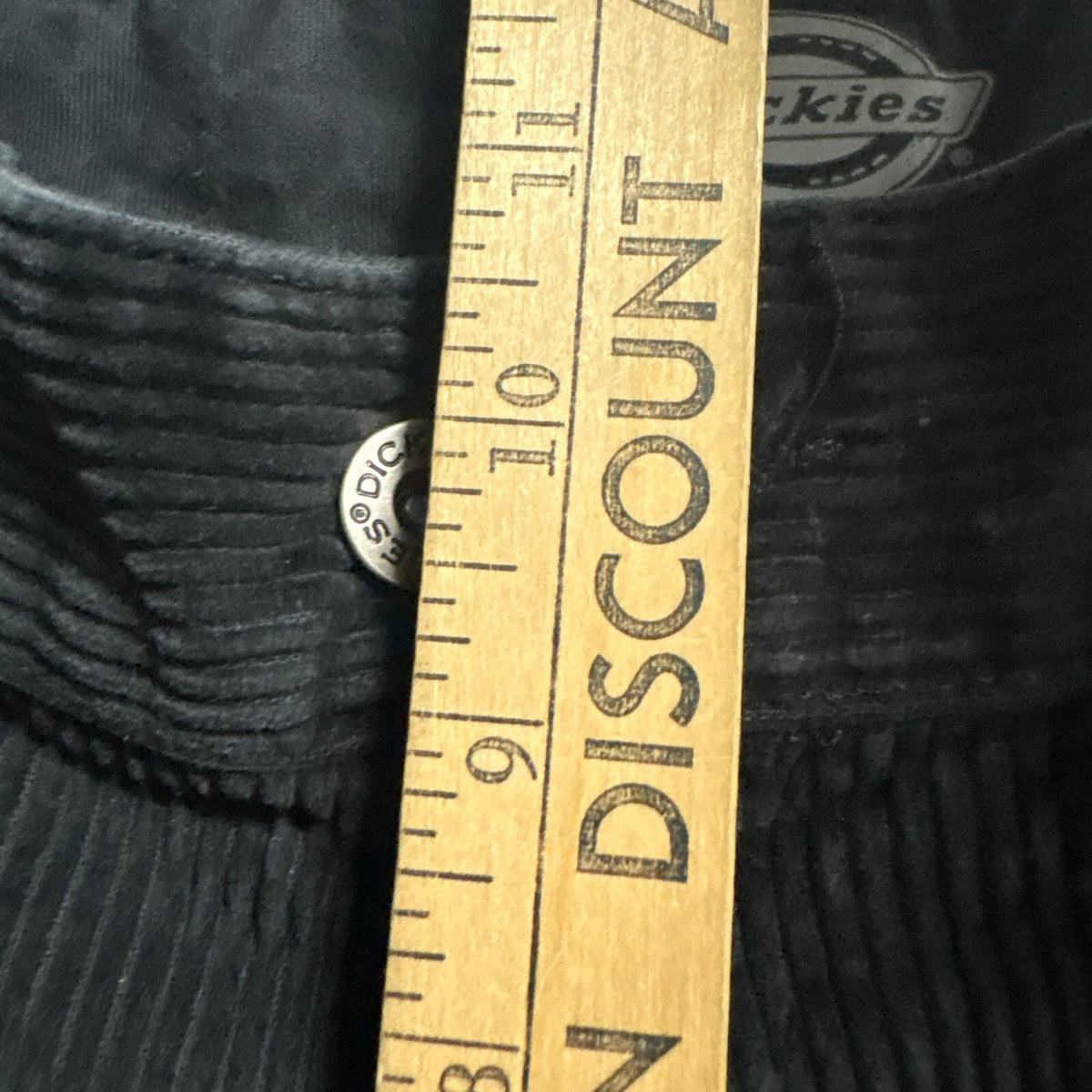 Dickies Skateboarding Double Knee Corduroy Pants Mens Black Raw Hem Cut Off