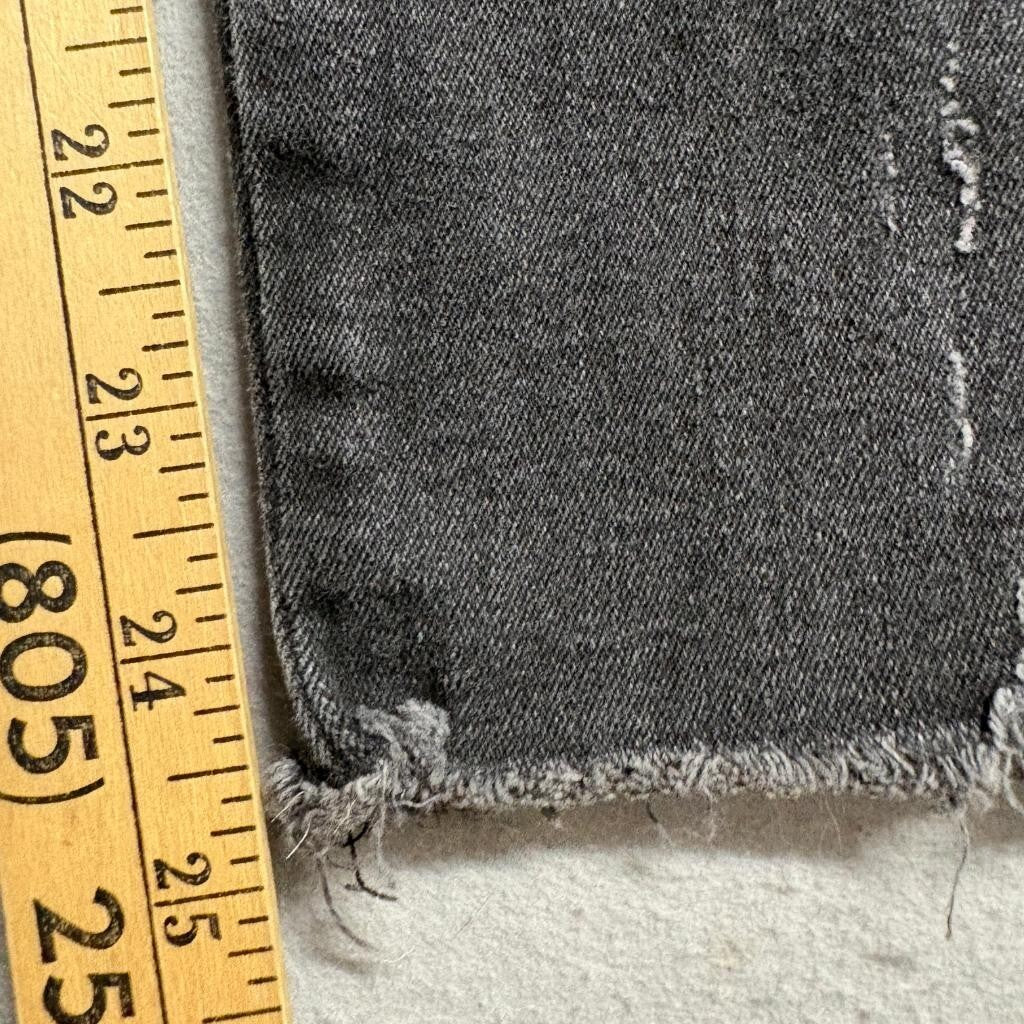1975 Basic Dept Denim Womens Distressed Skinny Jeans Gray Size 28 Raw Hem