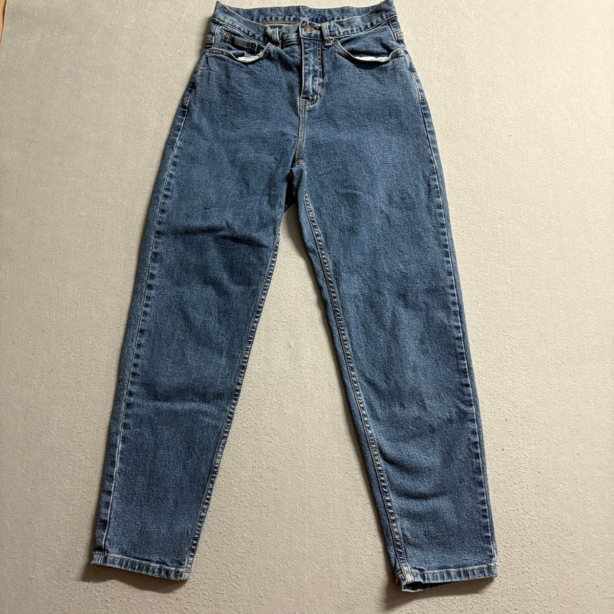 Ruisin Womens High Rise Mom Jeans Size 26 Medium Wash Stretch Denim Tapered Leg
