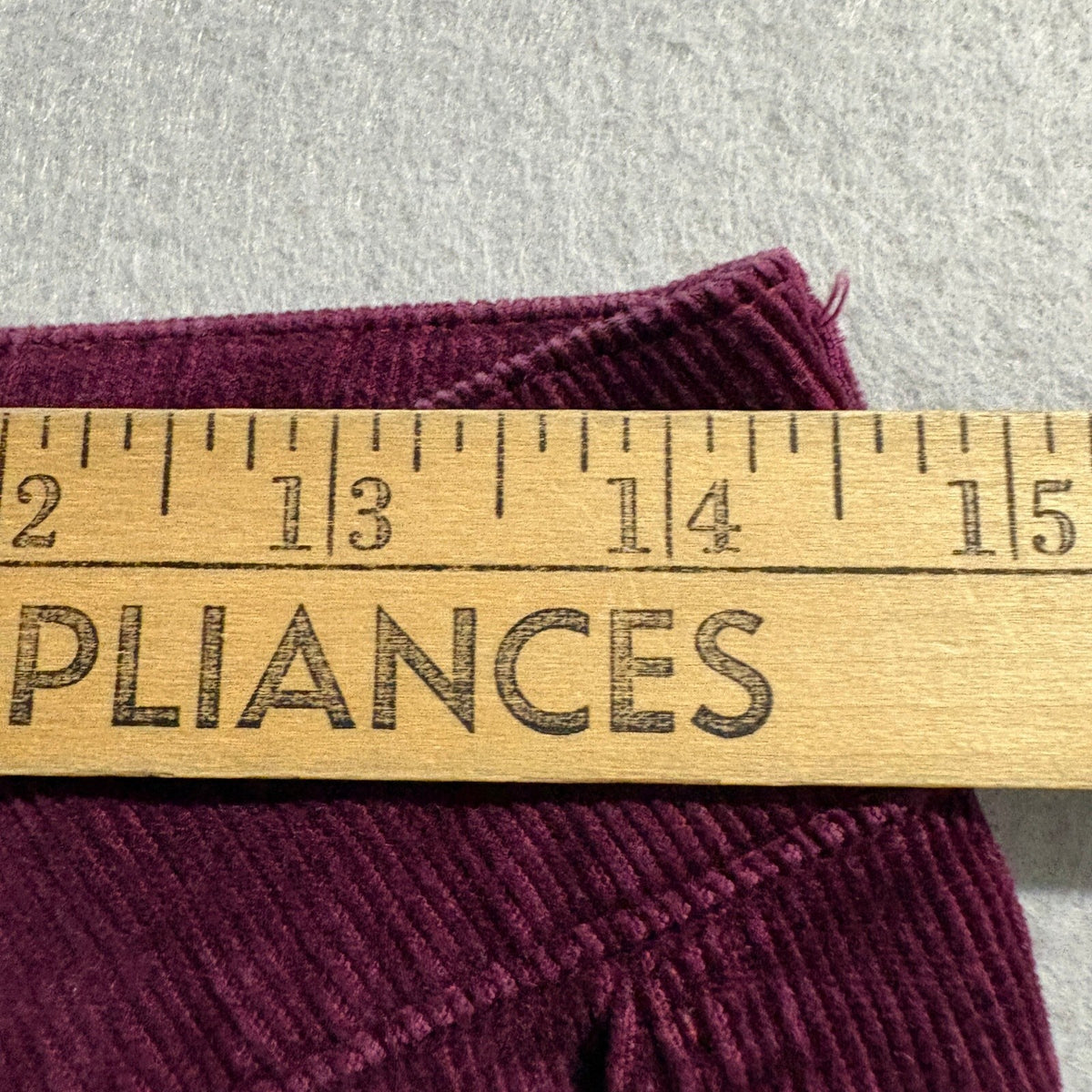 dELiA*s Womens Corduroy Pants Size 3/4 R Burgundy Purple Taylor Slim Straight