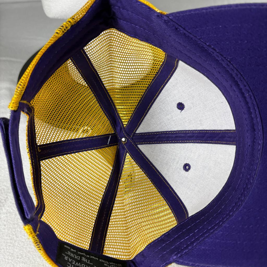 ML Caps The Duke Purple Yellow Mesh Trucker Hat Blank Adjustable Snapback