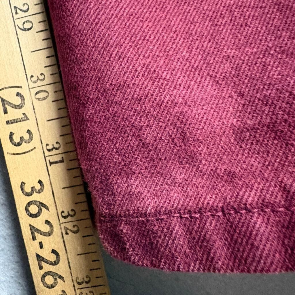 Vintage Rodin Jeans Womens 38 Burgundy Red Denim High Rise Straight Leg Made USA