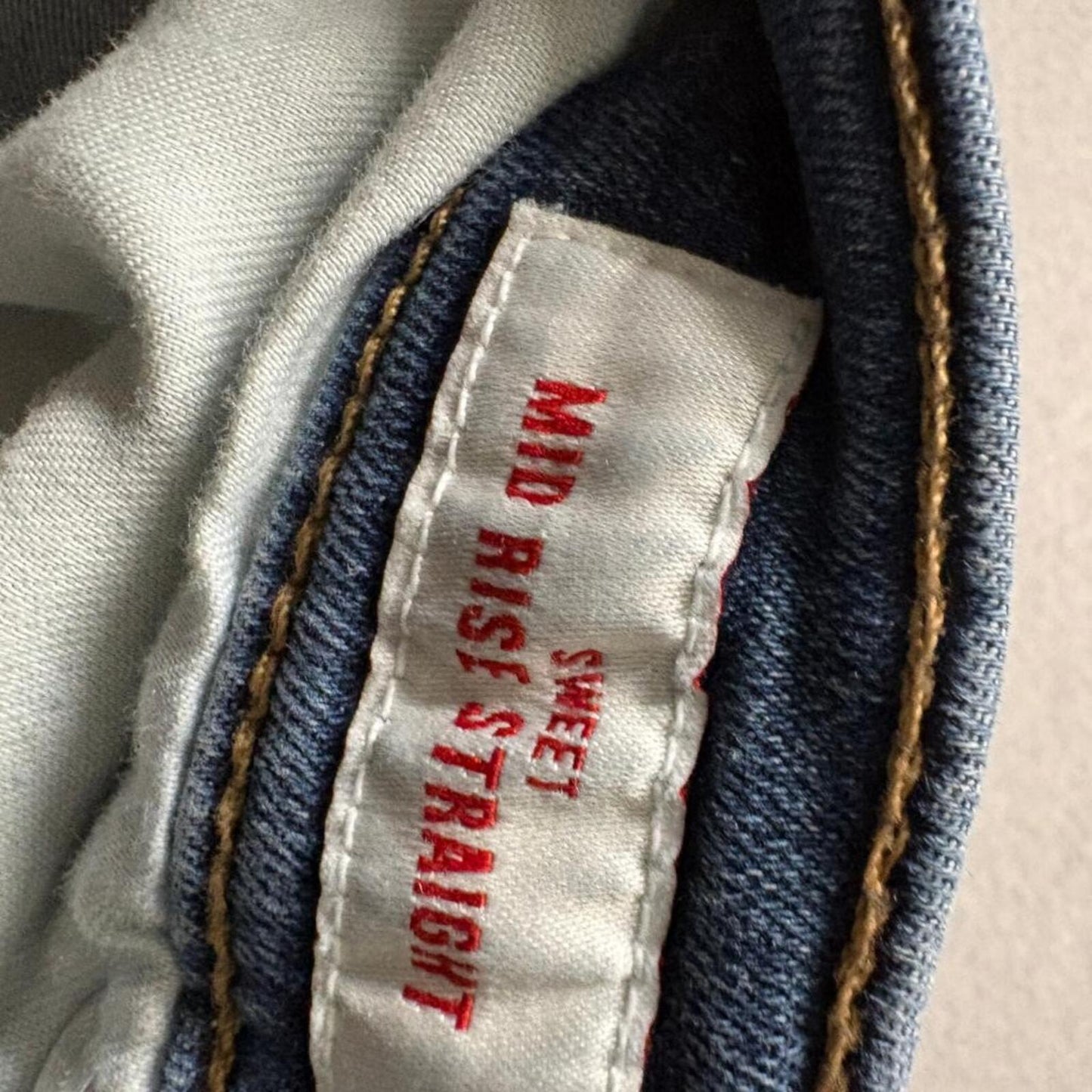 Lucky Brand Sweet Mid Rise Straight Jeans Womens 8/29 R Blue Denim Stretch