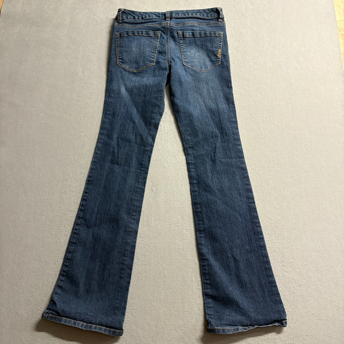 Daisy Fuentes Bootcut Jeans Womens Size 2 Blue Denim Stretch Rinse Blast