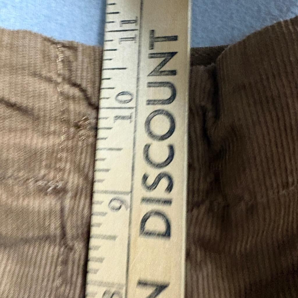 Max Studio London Corduroy Pants Womens 14 Brown Wide Leg Crop Cotton