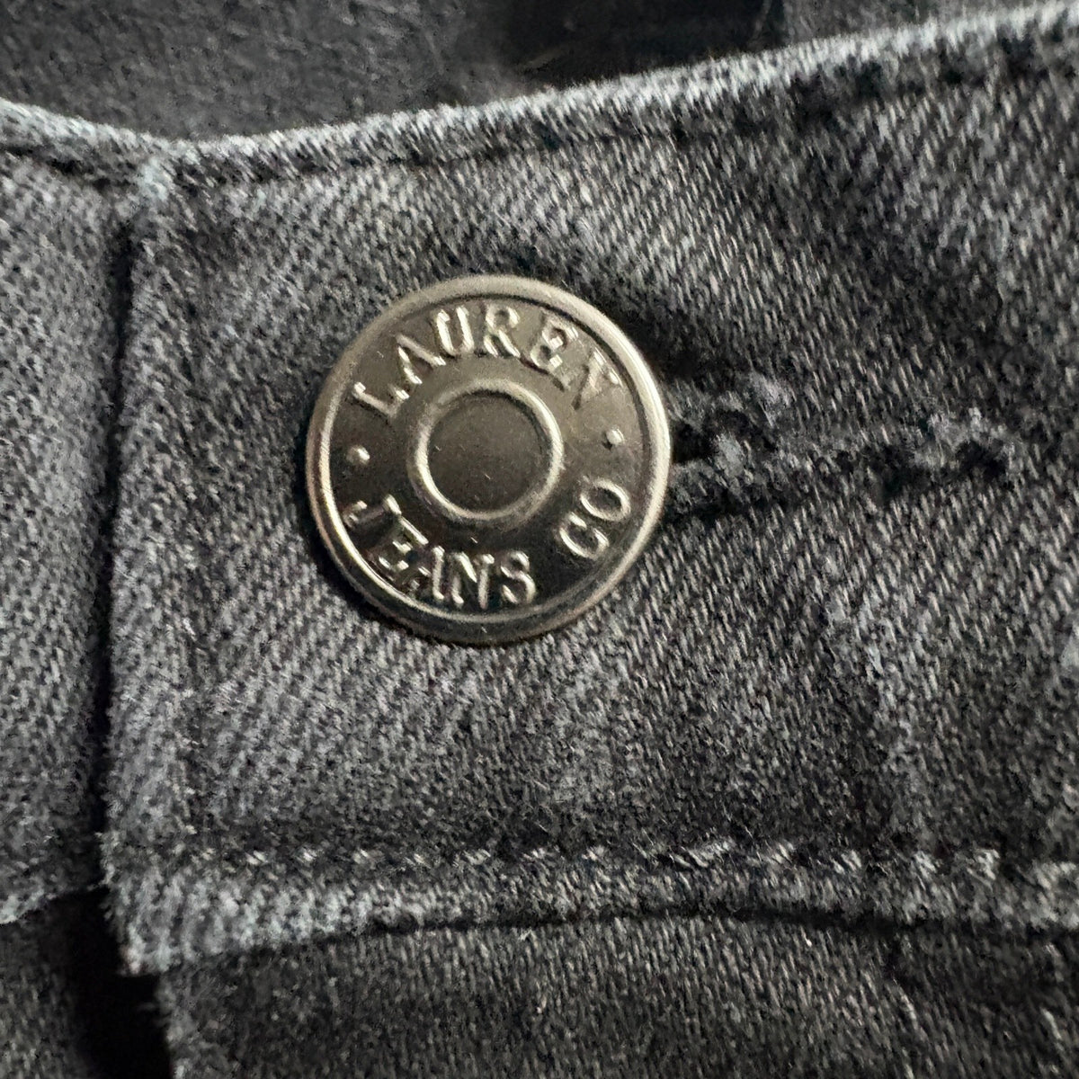Lauren Ralph Lauren Jeans Womens 16 Black Denim Straight Leg Stretch Pants LRL