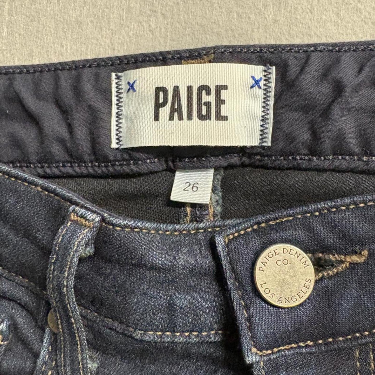 Paige Hoxton Ultra Skinny Jeans Womens 26 Dark Wash High Rise Denim