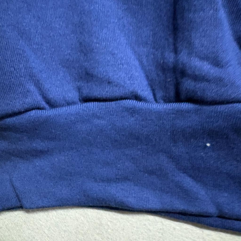 Vintage Fruit of the Loom Short Sleeve Sweatshirt Mens Large Blue Made in USA