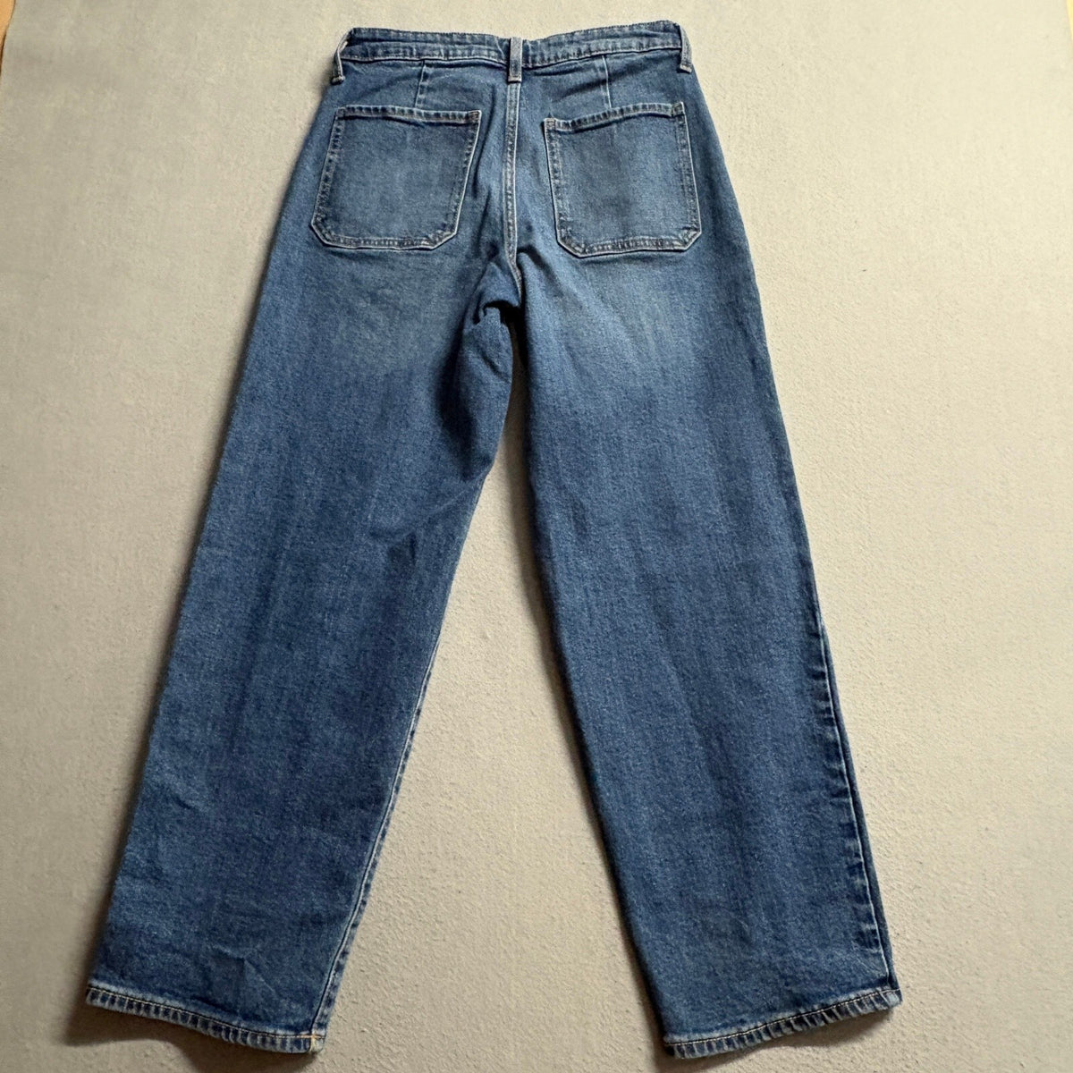 Old Navy High Rise OG Loose Jeans Womens Size 8 Medium Wash Seam Detail Denim