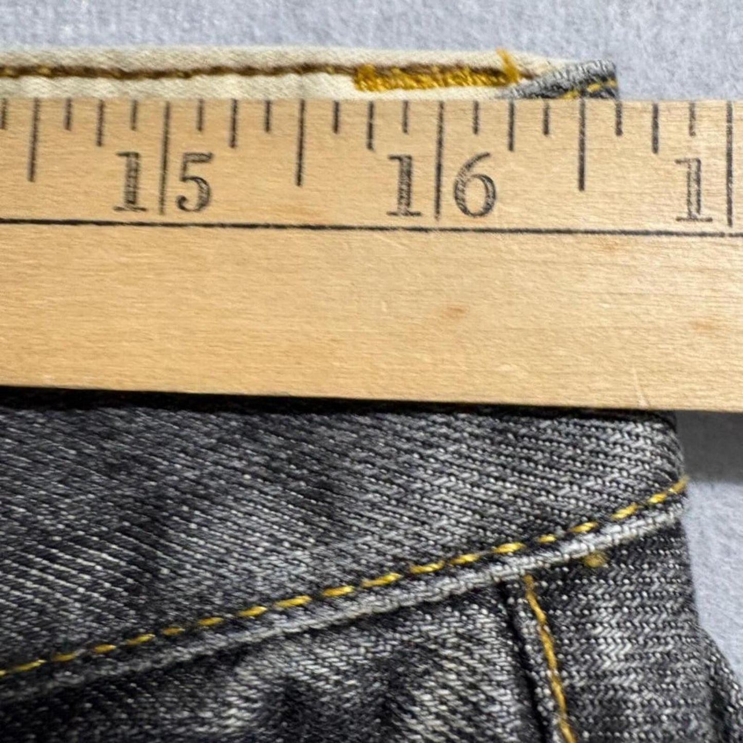 Mossimo Supply Co Dean Straight Jeans Mens 34x32 Gray Black Premium Denim Cotton