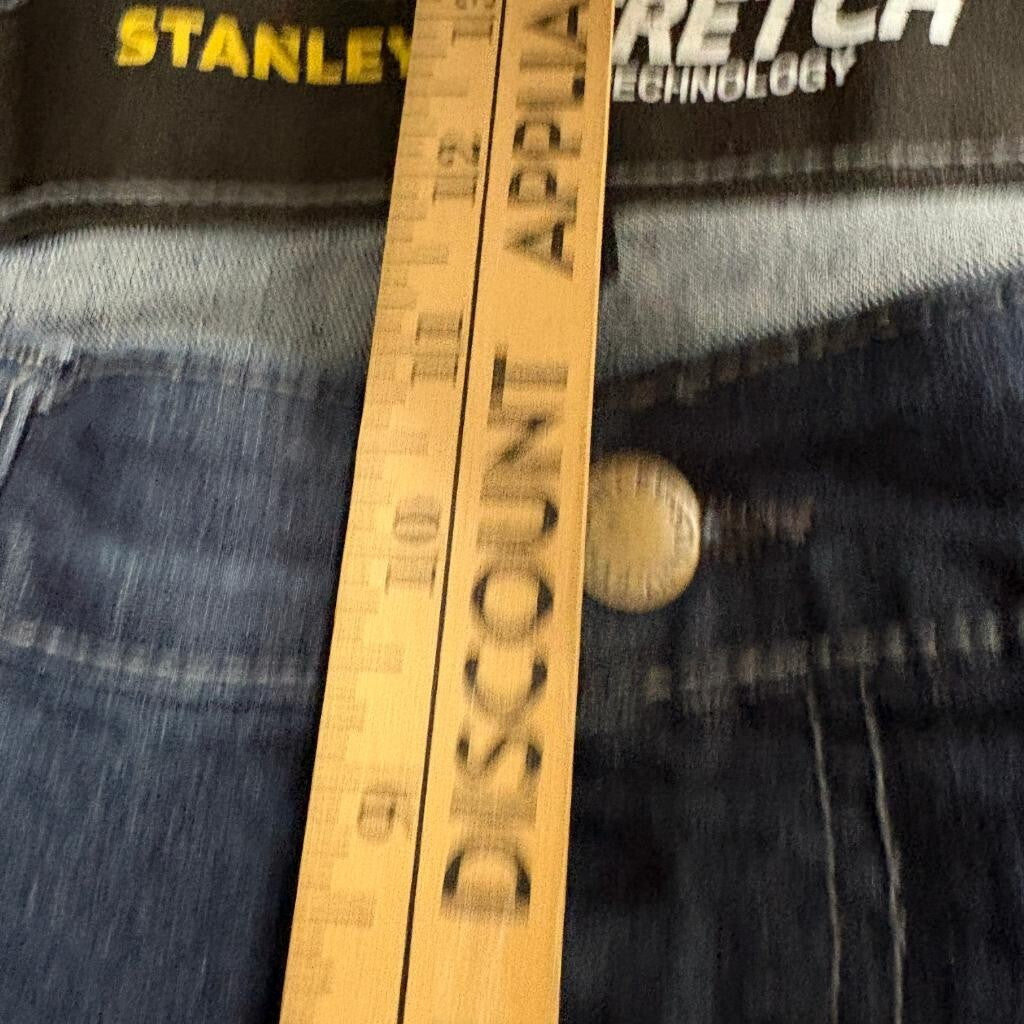 Stanley Stretch Jeans Mens 38x32 Blue Flex Technology Straight Leg Denim Pants