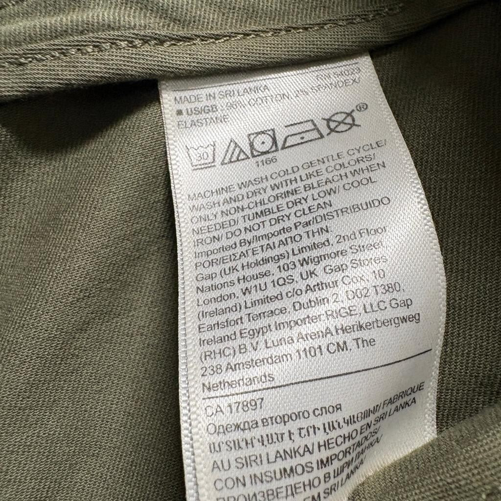 Banana Republic Womens Jogger Pants Size 4 Green Cotton Blend Ankle Zip Utility