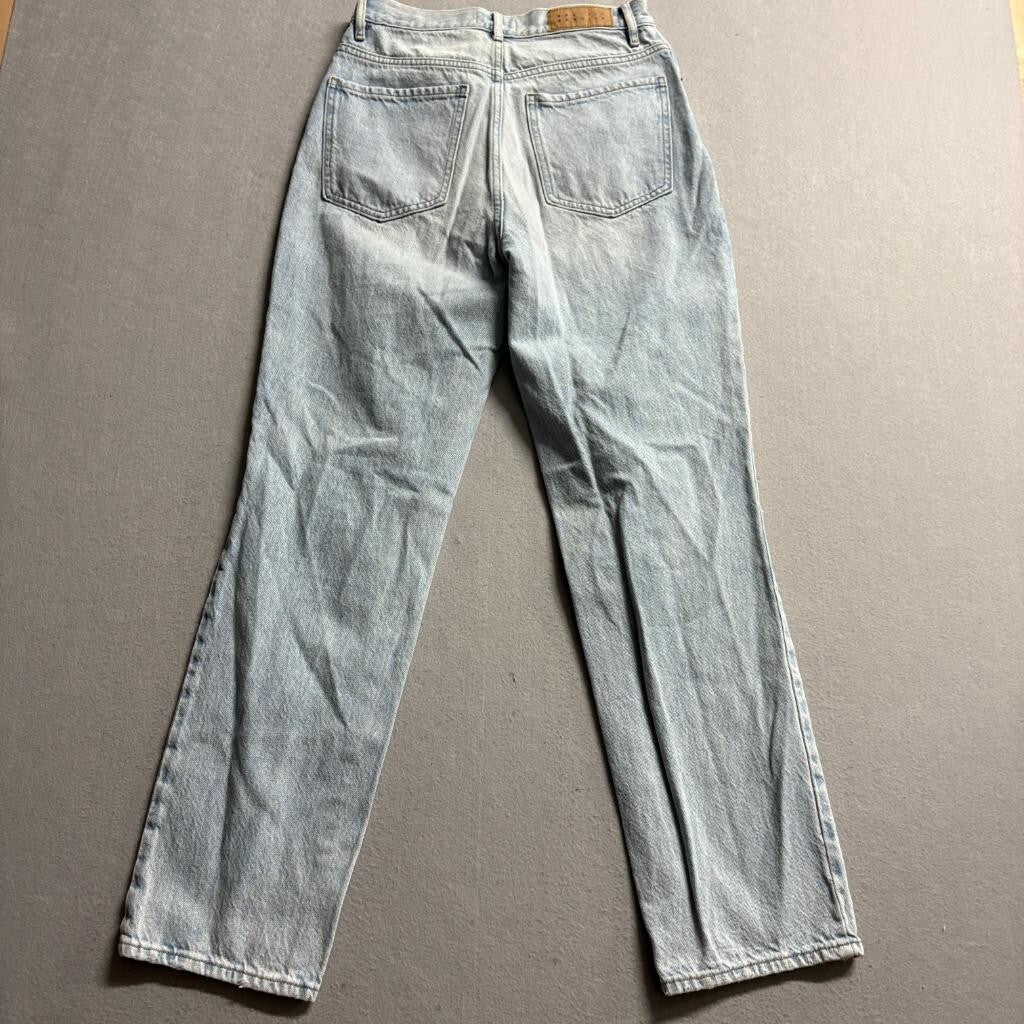 PacSun Dad Jean Womens Size 28 Light Wash Distressed Ripped Denim High Rise
