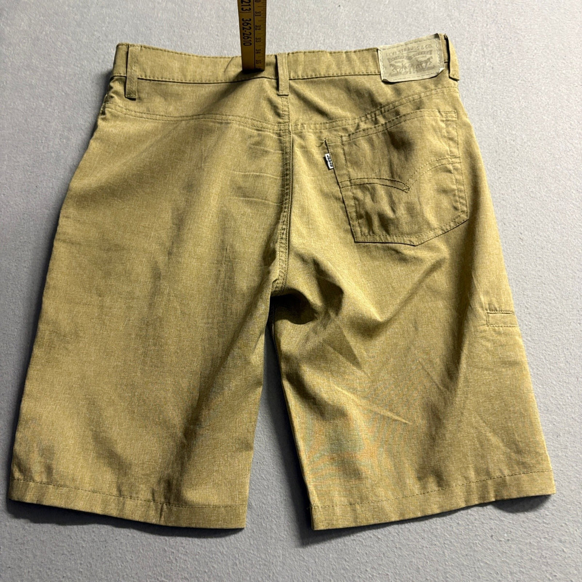Levis 511 Slim Shorts Boys 18 Reg W29 Green Brown Polyester Blend Casual