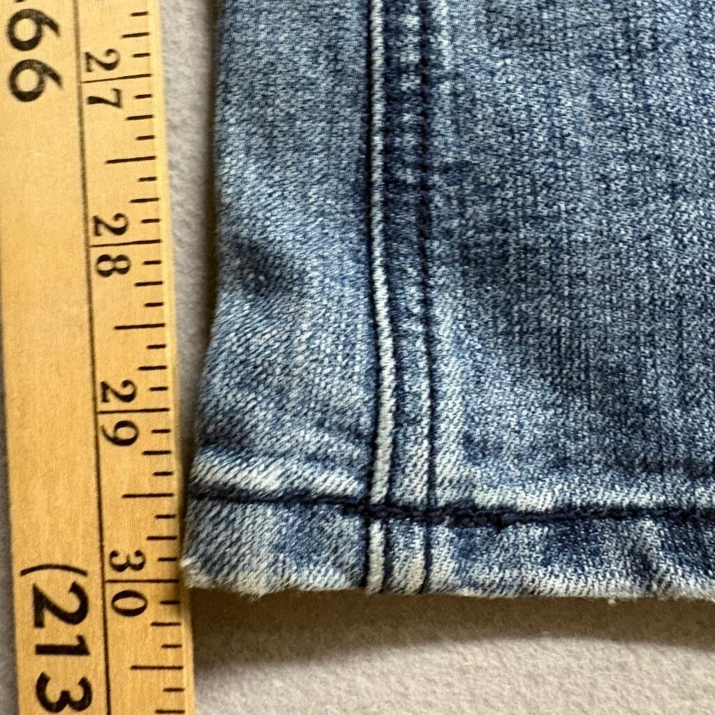 Vanilla Star Jeans Womens 9 Blue Denim Embellished Studded Flap Pocket Bootcut