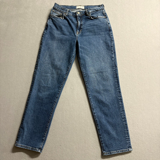 Current Elliott Women's Jeans Size 26 Blue Denim Straight Leg Mid Rise Stretch