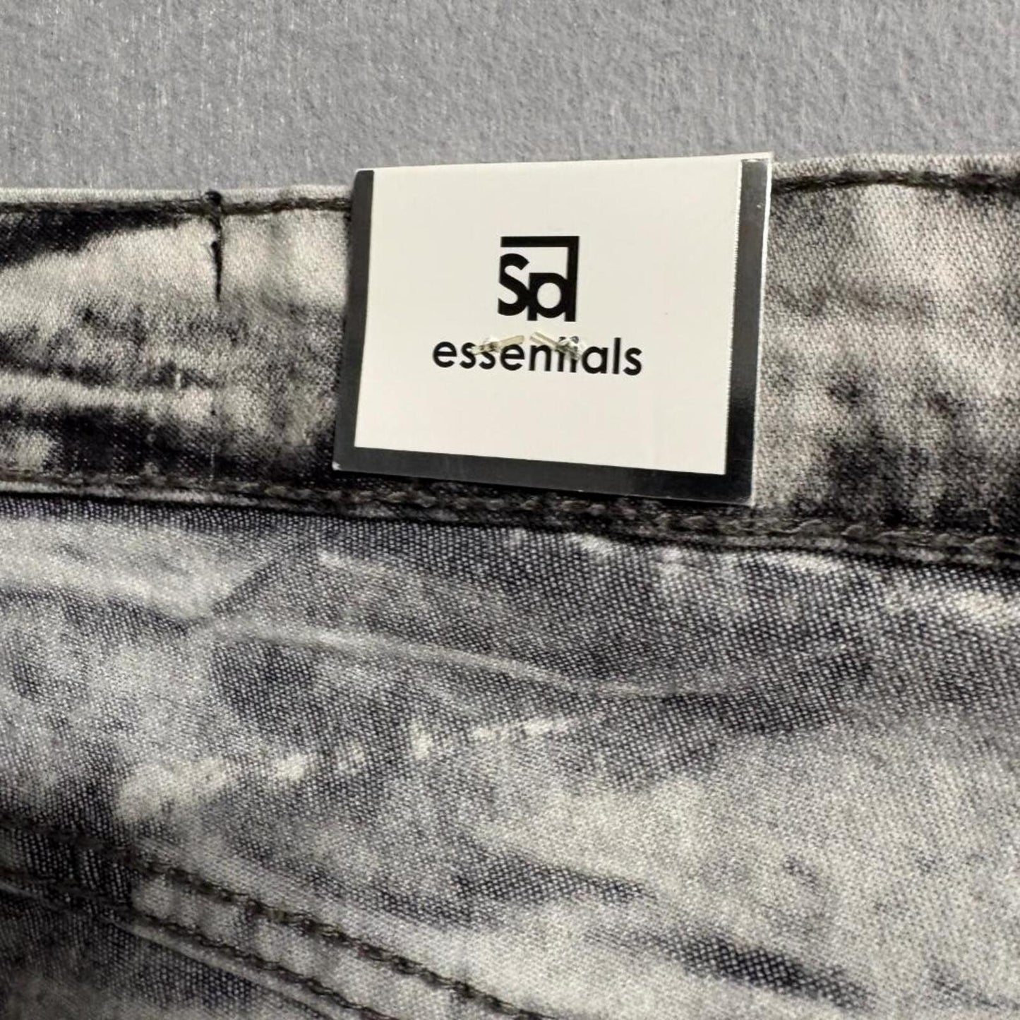 Southpole SP Essentials Mens Moto Jeans Size 48 Gray Acid Wash Stretch Denim