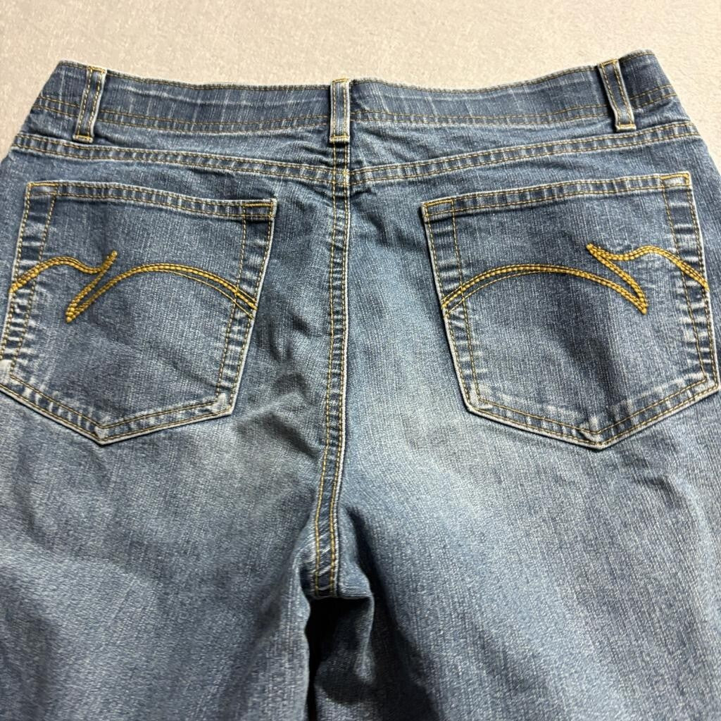 Gloria Vanderbilt Womens Capri Jeans Size 6 Blue Denim Stretch Cropped Pants
