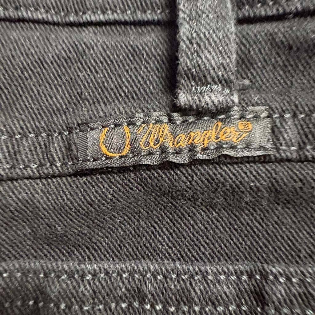 Wrangler Q-Baby Jeans Womens 19/20x34 Black No Gap Waistband Bootcut Stretch