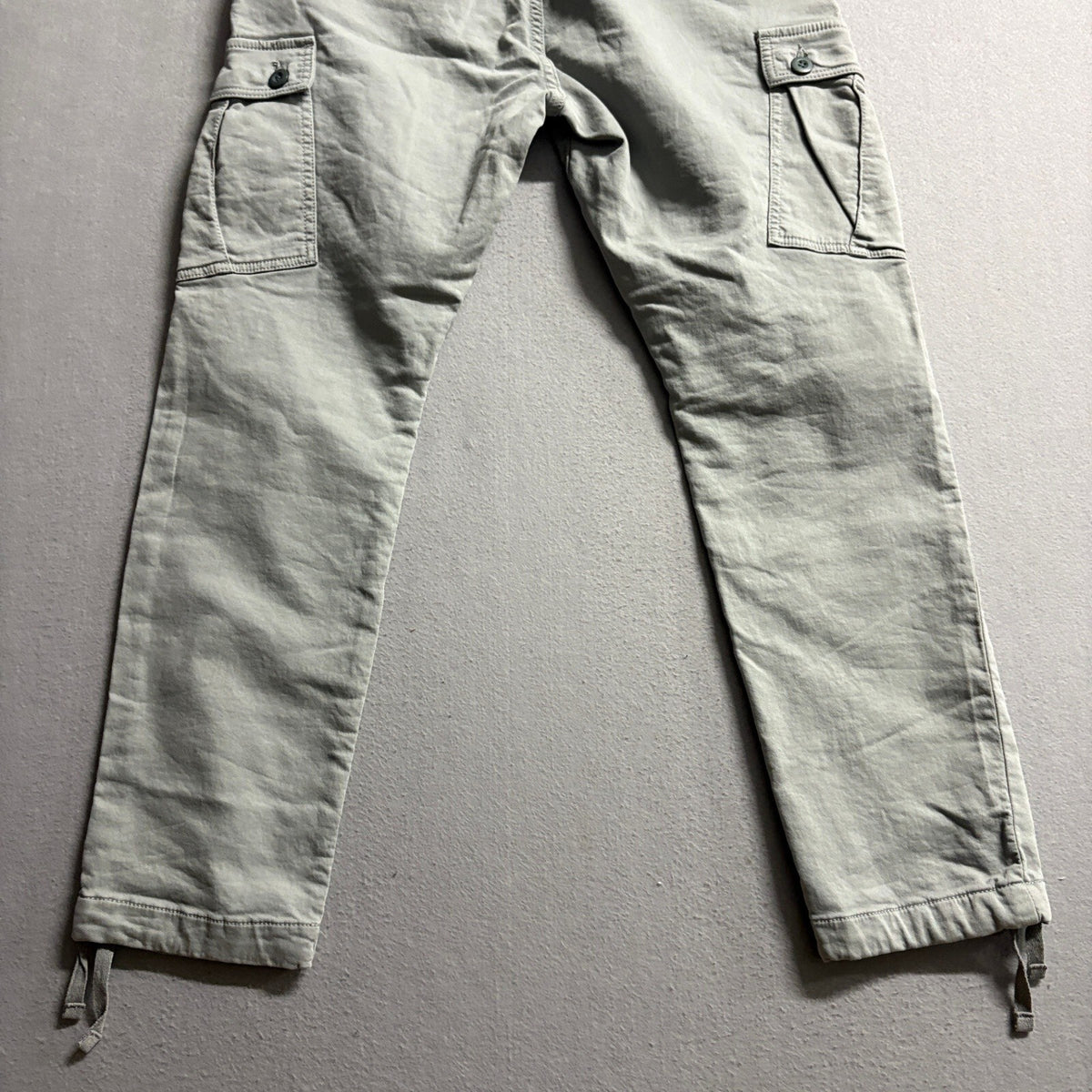 Cotton On Military Cargo Pants Mens Small Gray Elastic Waist Drawstring Utility