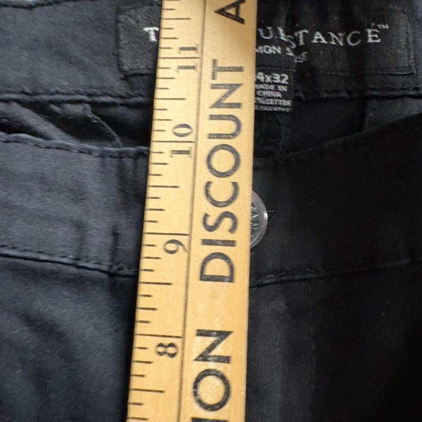 Truth Substance Common Sense Pants Mens 34x32 Black Cotton Blend Stretch Chino