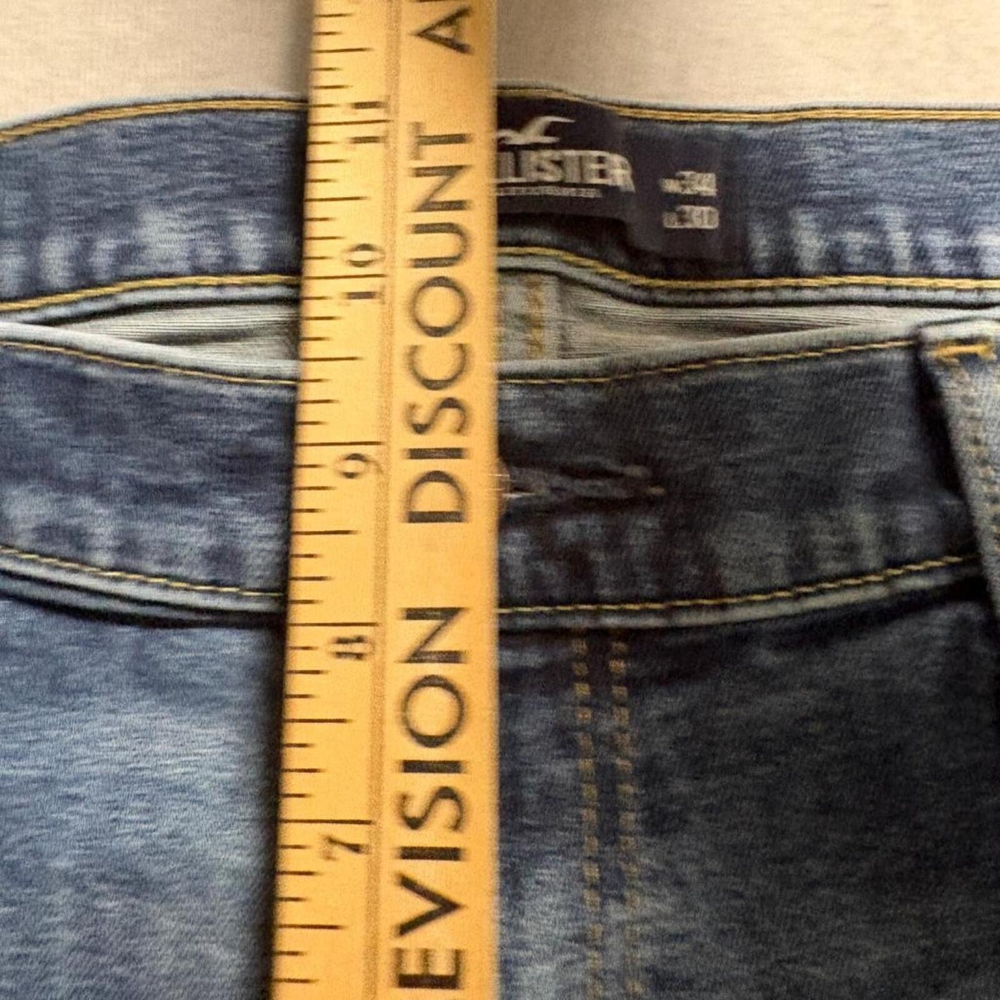 Hollister Epic Flex Slim Straight Jeans Mens 34x30 Medium Wash Stretch Denim