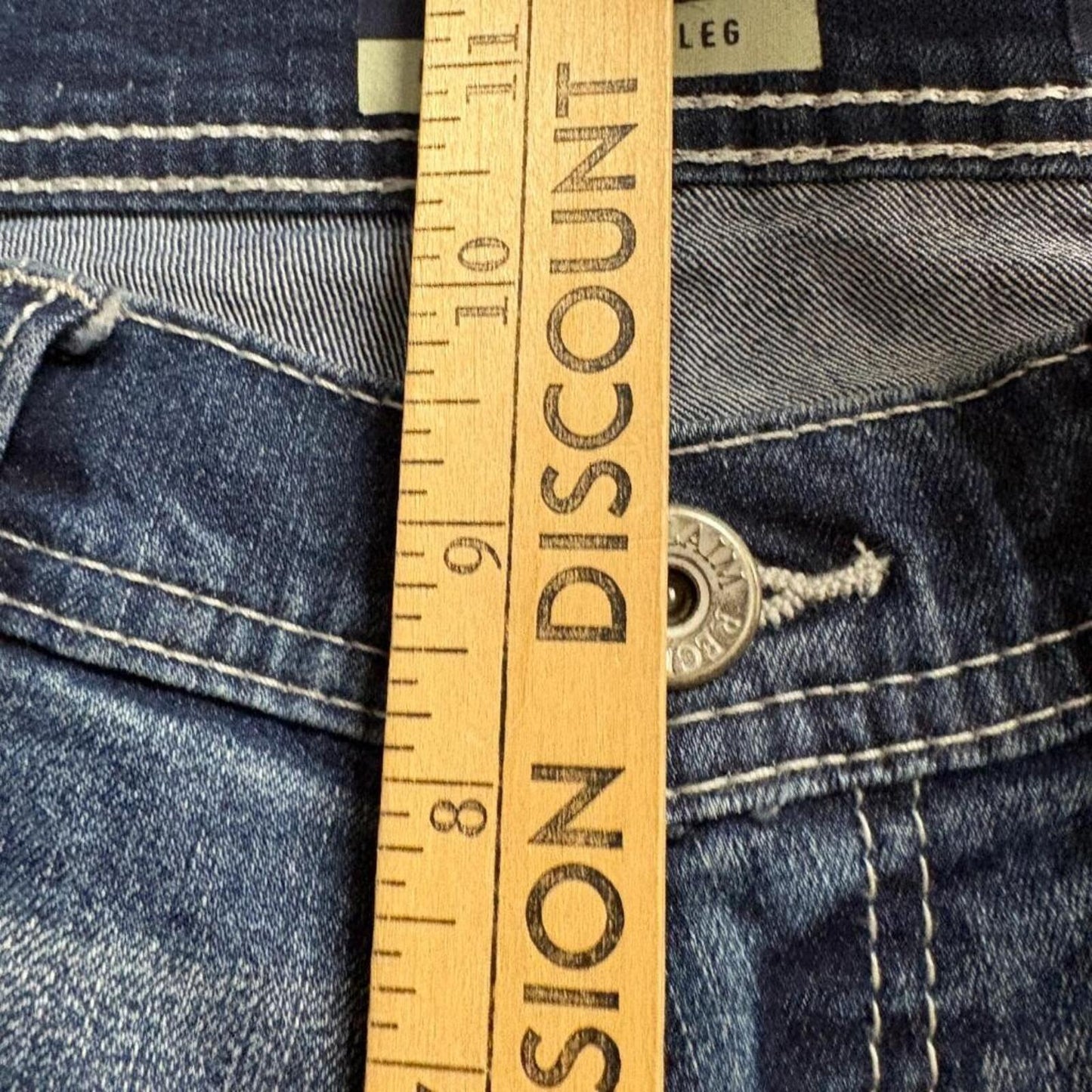 Reclaim Regular Bootleg Jeans Mens 29x30 Blue Denim Stretch Bootcut