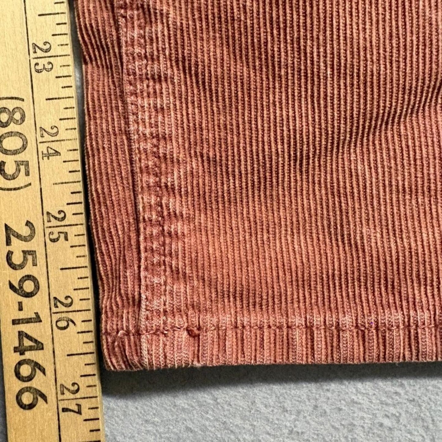 American Eagle Mom Straight Corduroy Pants Womens 18 Pink Brown Stretch High