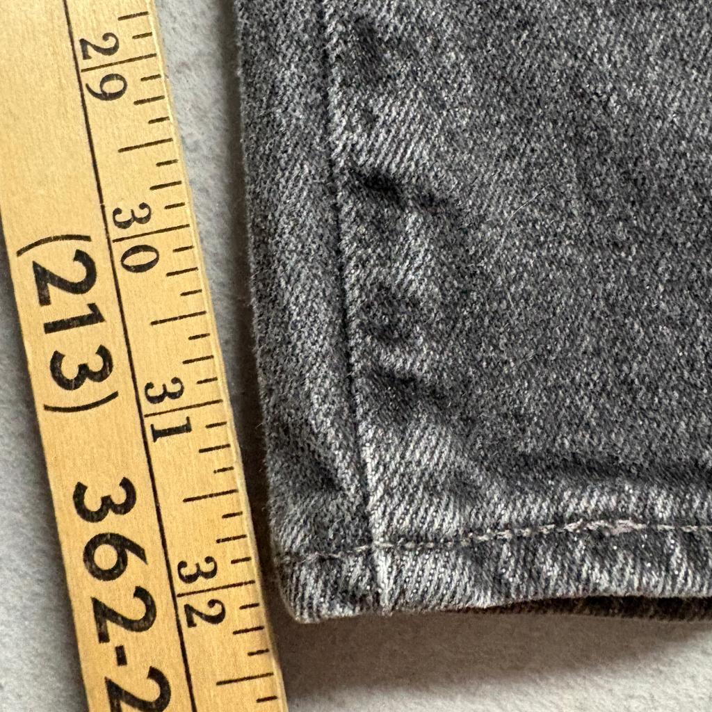 Levis 505 Regular Fit Jeans Mens 31x34 Gray Denim Stretch Straight Leg Pants