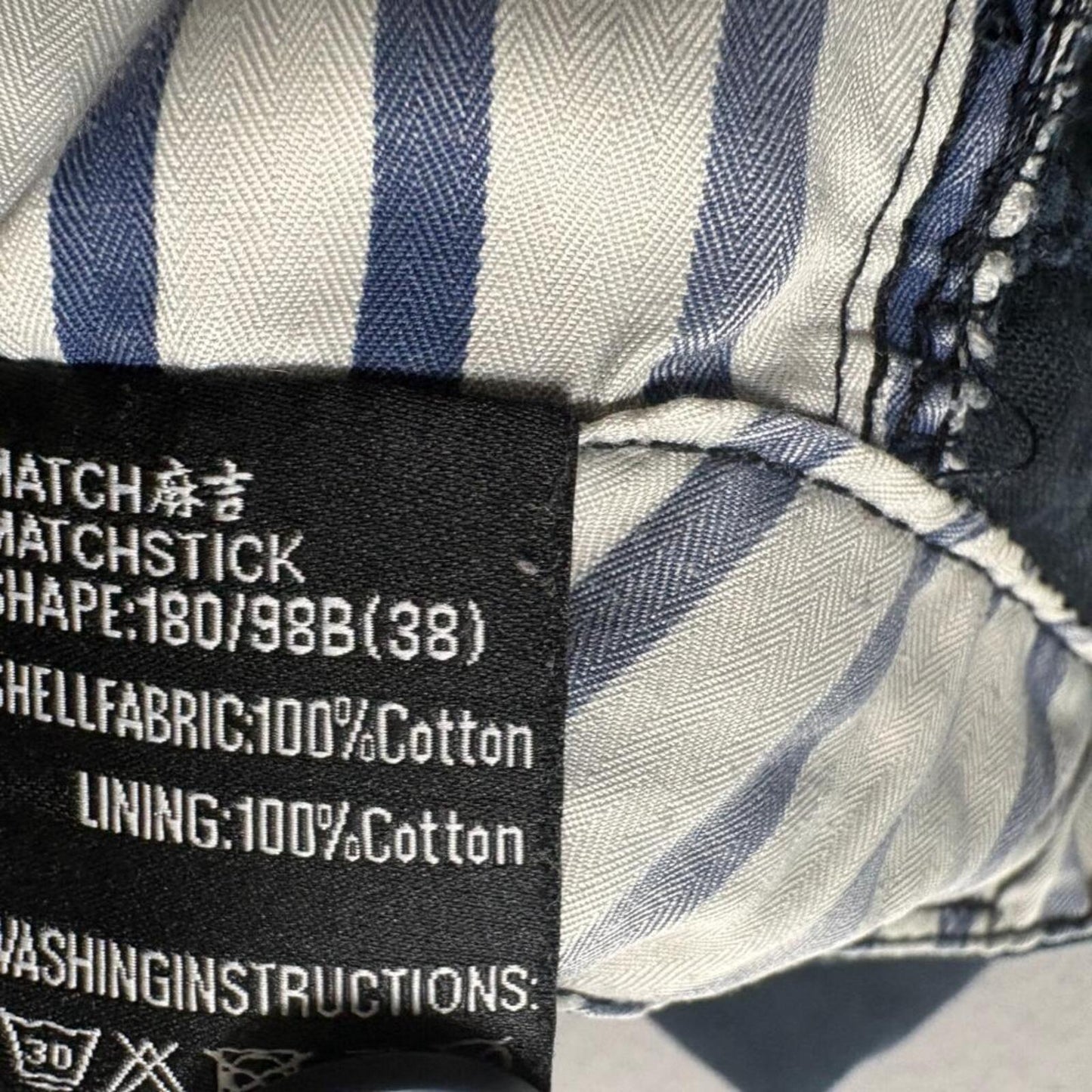 Matchstick Cargo Pants Mens 38 Black Cotton Multi Pocket Tactical Utility