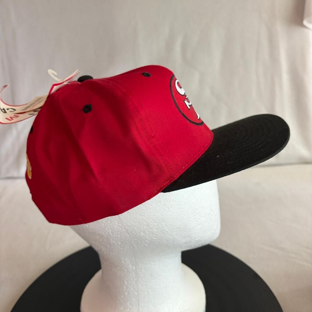 Vintage San Francisco 49ers Snapback Hat Youth Red Black Cap Team NFL NWT