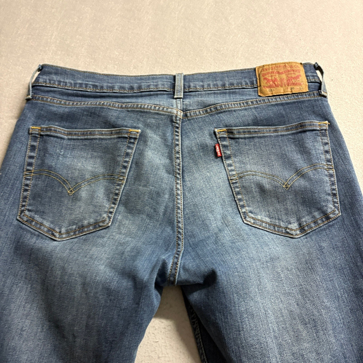 Levi's 511 Slim Fit Jeans Mens W36 L34 Blue Denim Stretch Pants