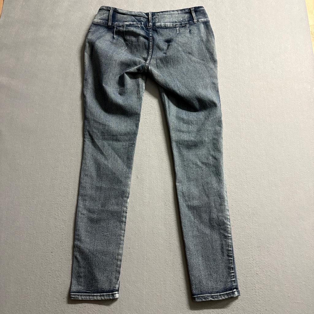 Pasion Denim Skinny Jeans Womens Size 13 Acid Wash Blue Stretch Mid Rise