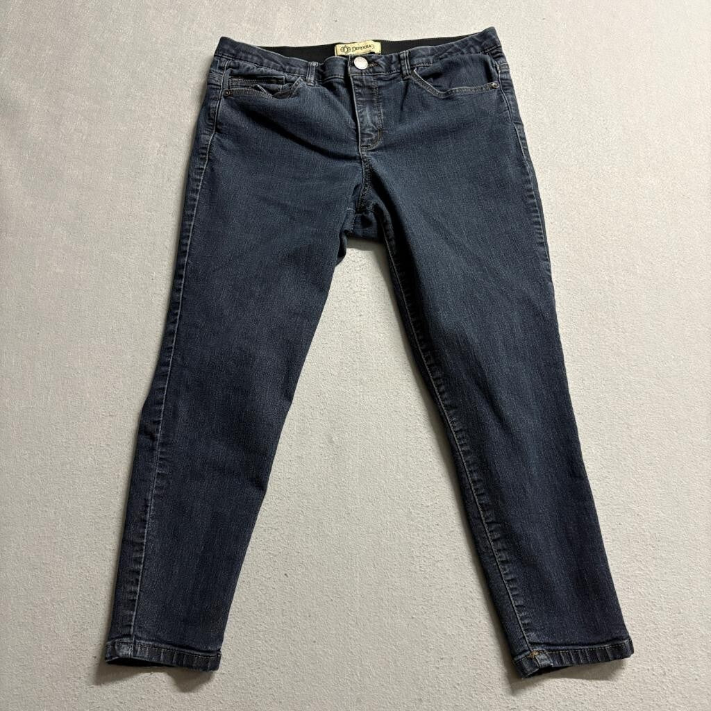Democracy Ab Technology Skinny Jeans Womens 10P Blue Stretch Denim Crop Ankle