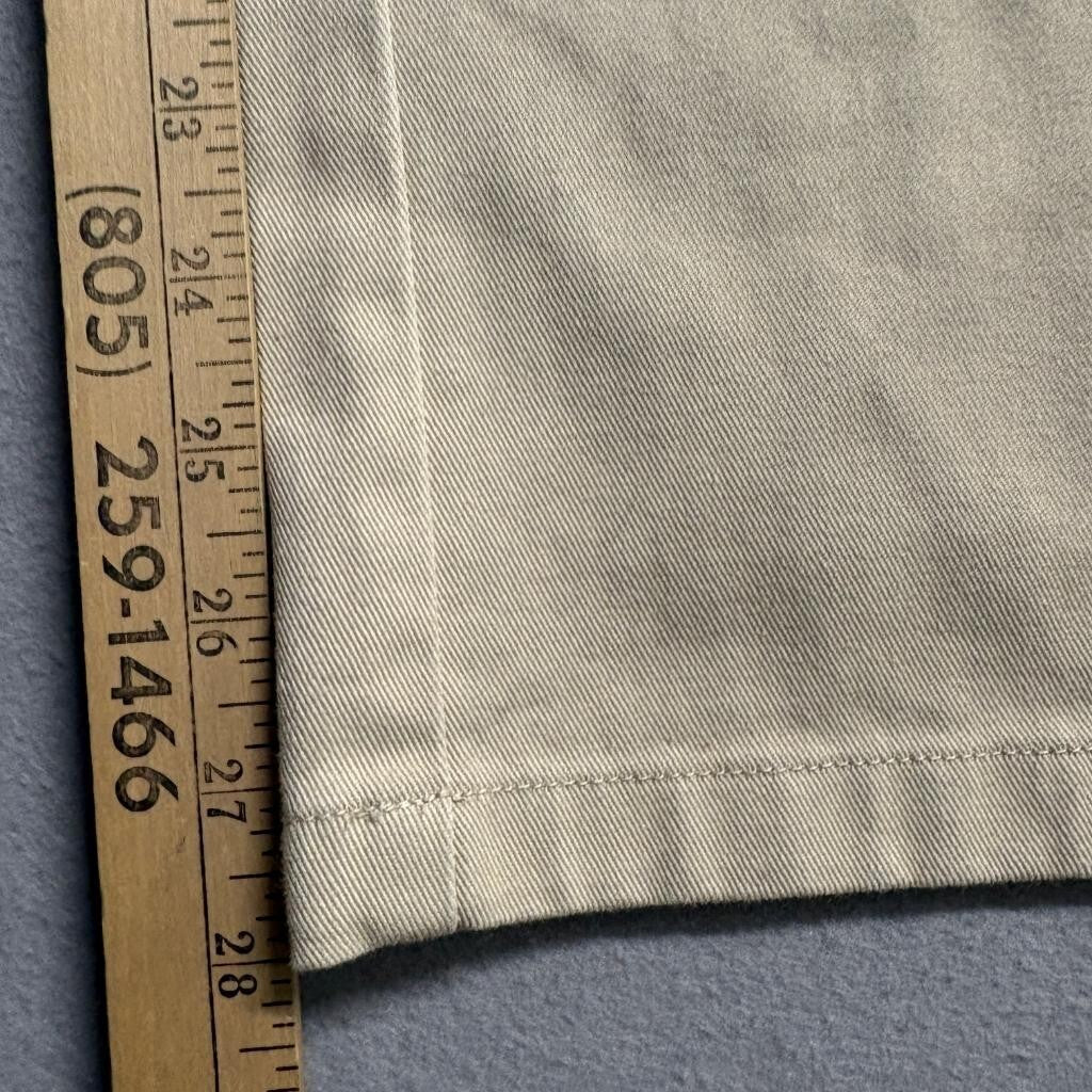 Dickies Girl Worker Crop Roll Hem Pants Womens Size 0/24 Khaki Chino Beige