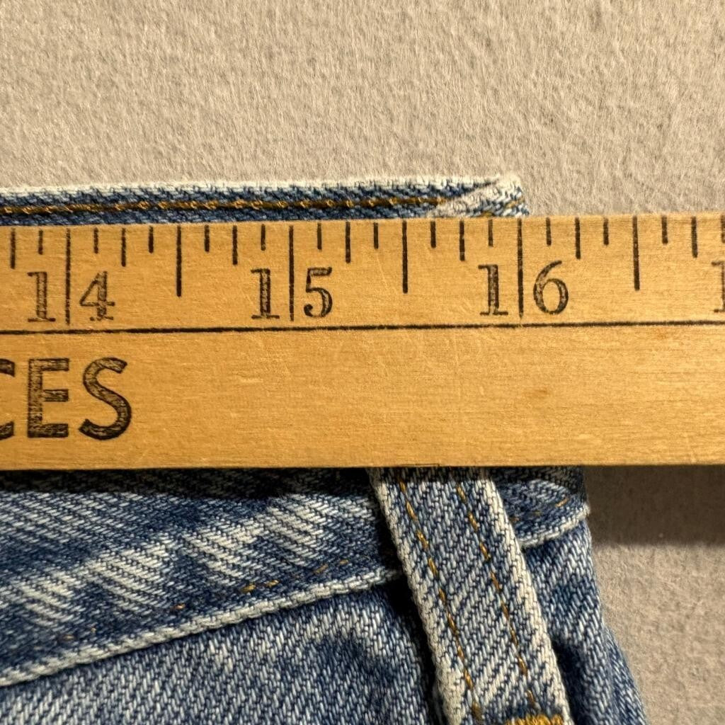 Carhartt Relaxed Fit Jeans Mens 31x30 Blue Denim Raw Cut Fray Hem Actual 31x27