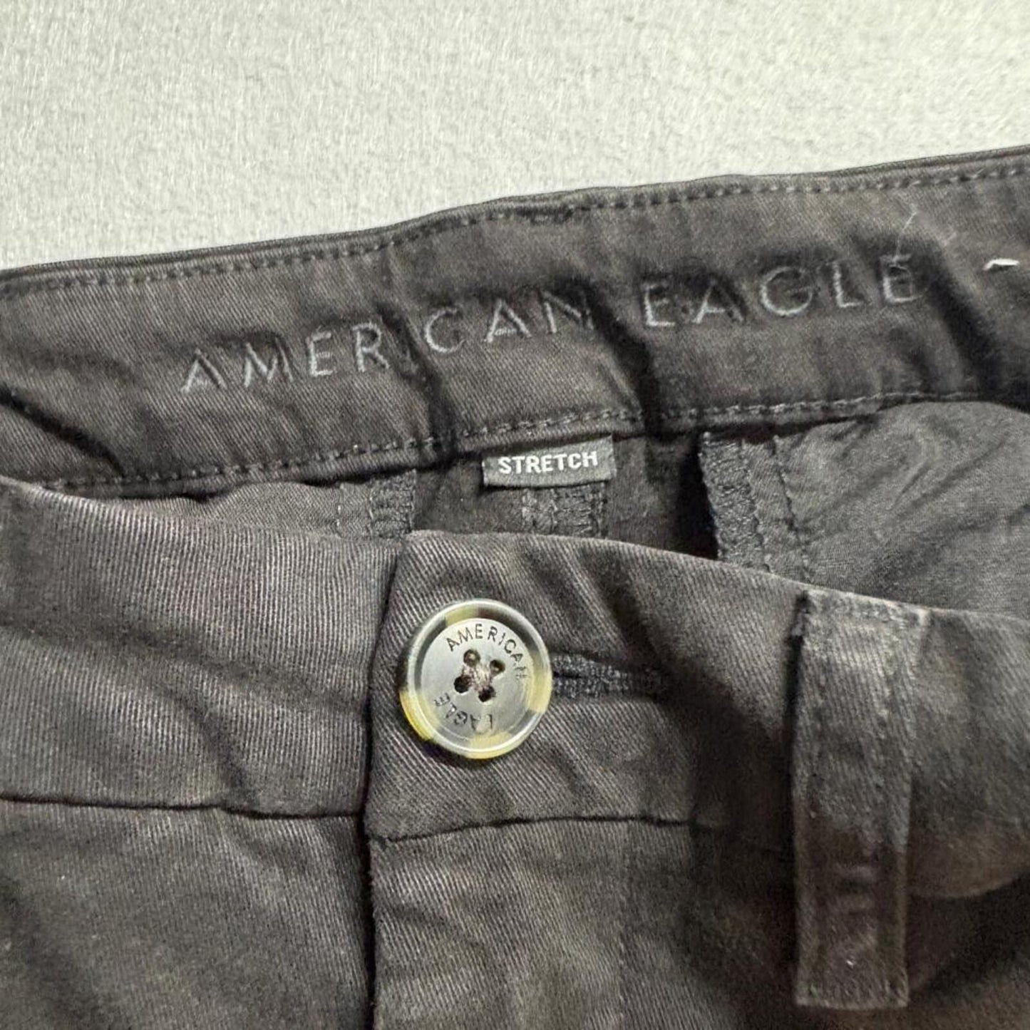 American Eagle Outfitters Pants Mens 0 Regular Black Stretch Chino Casual