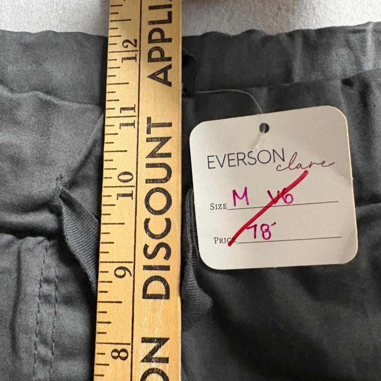 Venti6 Womens Star Back Pocket Pants M Gray Cotton Stretch Made in Italy Jogger