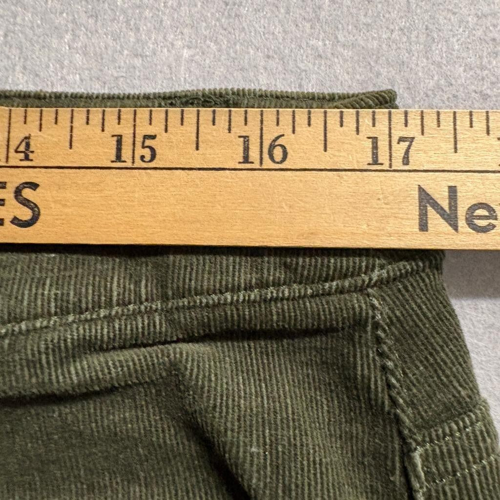Jones New York Sport Corduroy Pants Womens 10 Green Stretch Straight Leg Casual