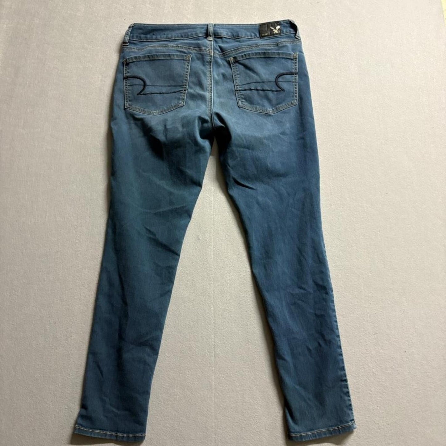 American Eagle Super Super Stretch Jegging Womens Size 12 Regular Blue Jeans