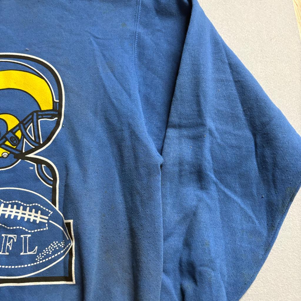 Vintage Los Angeles Rams Hanes Sweatshirt Mens XL Blue Crewneck NFL USA Made
