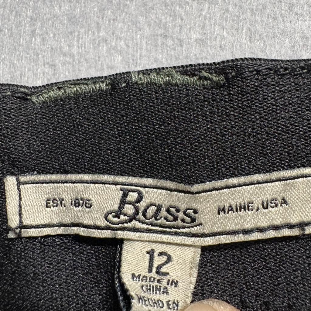 G.H. Bass & Co Women Jeans Size 12 Olive Green Stretch Ankle Crop Skinny Denim