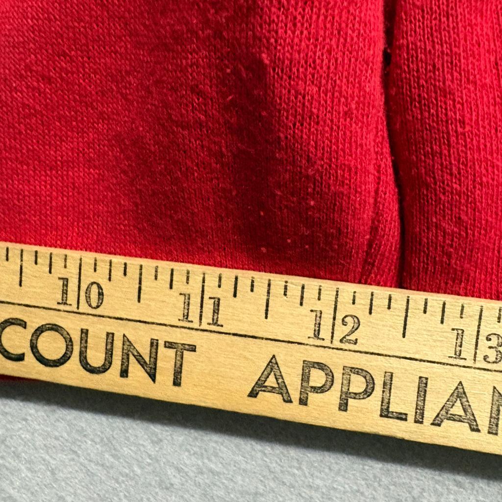Vintage Lee Sweat Shorts Mens Large Red Cotton Blend Fleece Drawstring Made in