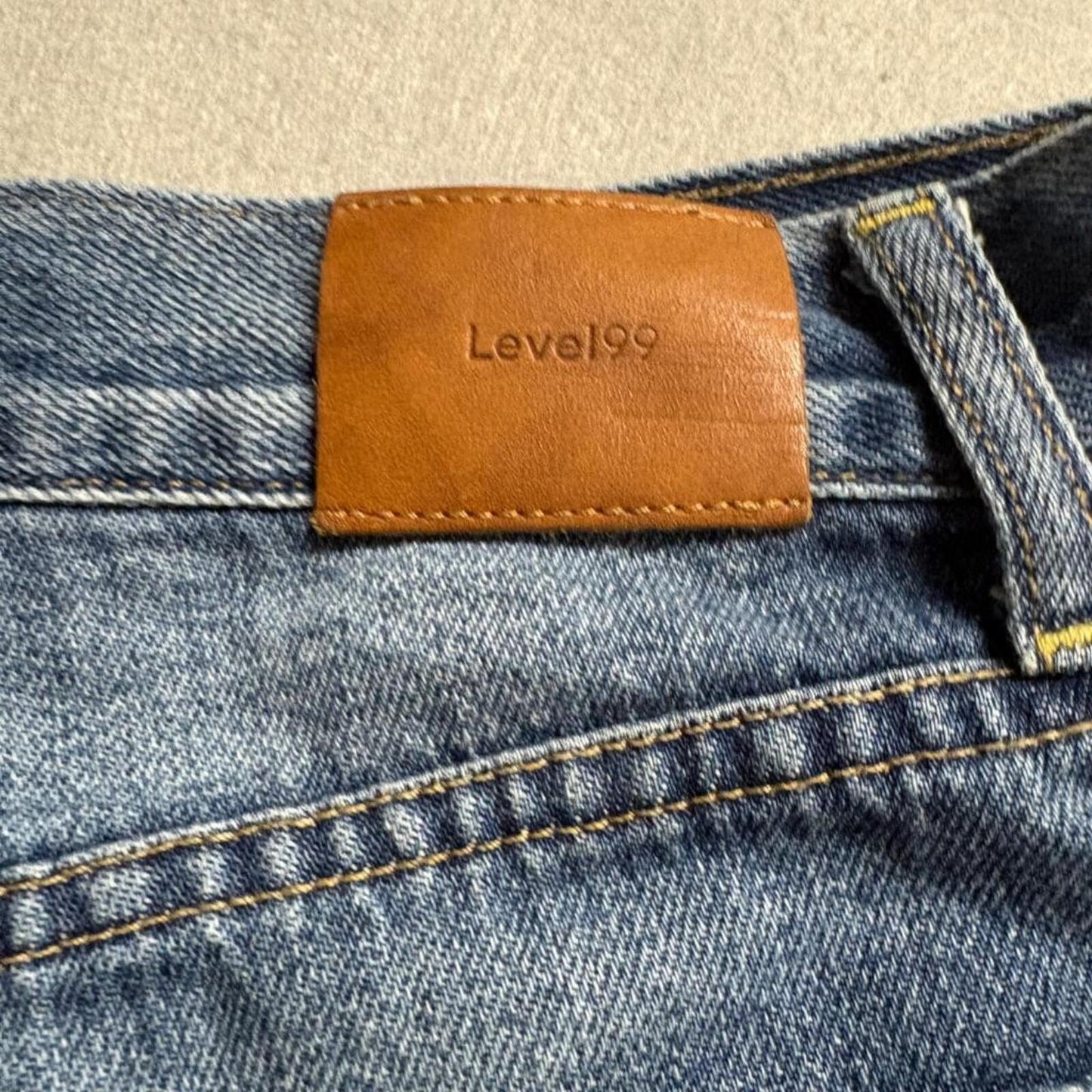 Level 99 Wide Leg Jeans Womens Size 28 Blue Denim High Rise Relaxed Fit