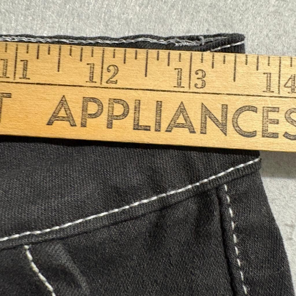 Between Us Black Cargo Pants Womens Size 9 Contrast Stitch High Rise Utility