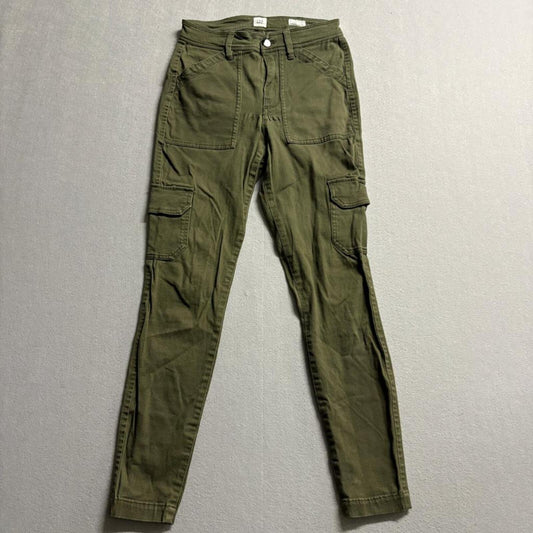Gap High Rise Universal Legging Cargo Pants Womens Size 2 Olive Green Stretch