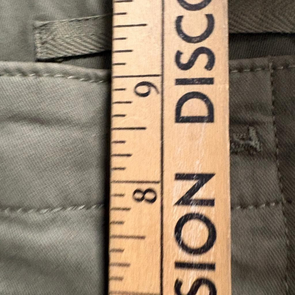 Banana Republic Womens Jogger Pants Size 4 Green Cotton Blend Ankle Zip Utility