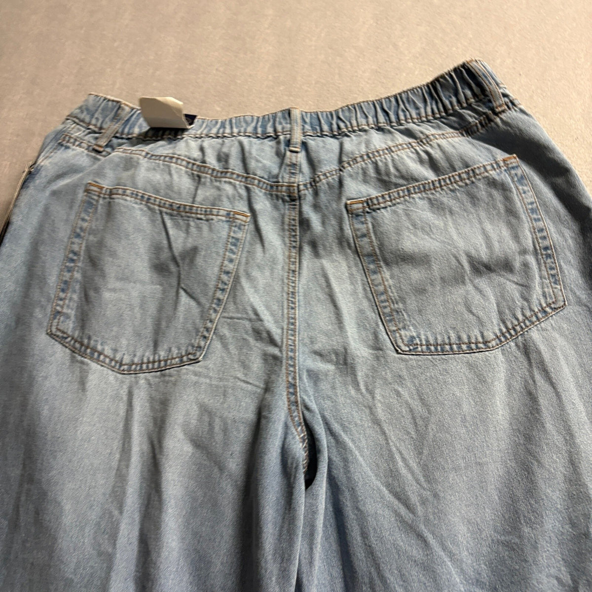 Scoop Womens Baggy Wide Leg Jeans Size 16 Vintage Drape Denim Light Wash New